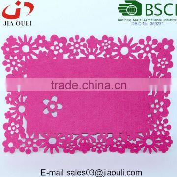 Factory supplier Eco-friendly Cheap felt placemat solid color non woven fabric tablemats