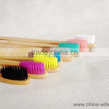 Hotel bamboo toothbrush, natural bamboo handle toothbrush