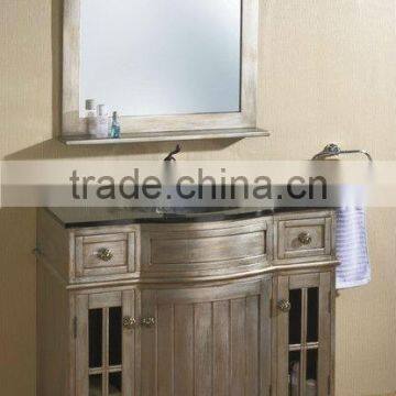 High Quality Bathroom Cabinet With Marble Top;Hand Carved Mirror Cabinet,Classic Bathroom Cabinet;Bathroom Furniture(BF08-4006)