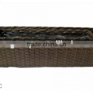 Rect. Shape PE Rattan With Liner Plastic Pot photo-2