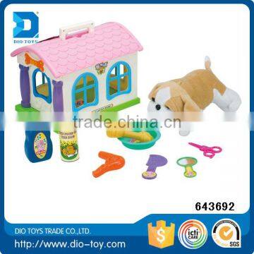 import toys directly from china Plastic pretend toy plastic pet house with pet toy