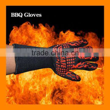 932F Heat Proof Cut Resistant Silicone Hot Surface Handler BBQ Baking Gloves photo-6