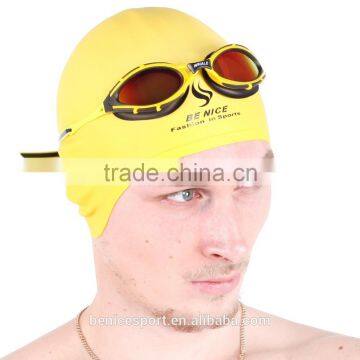 Printed Personalized Logo Silicone Swimming Cap Water Polo Cap Swimming Cap (CAP-1800) photo-2