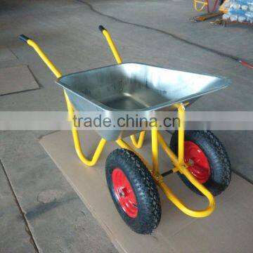 double wheel WB5009M galvanized wheel barrow