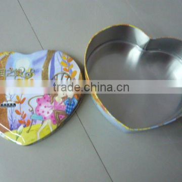 Heart Tin Box for Cosmetic Sets