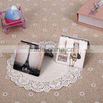 CJA14-OEM Makeup Pocket Plastic Hand Square Foldable Mirror