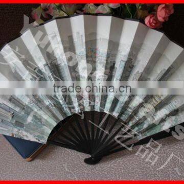 Chinese hand held fan with custom's logo printing