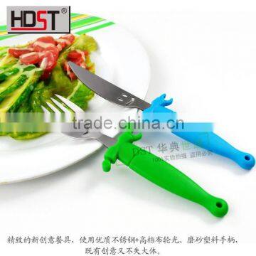 4 Kinds of Color Plastic Handle Creation Design Cutlery;holiday Gift photo-5