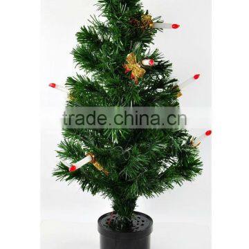 Artificial Plastic Mini Led Fiber Optic Pvc Christmas Tree Ornament for Home Decoration Lighted Pine Needle Trees Festival photo-5