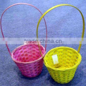 Red Bamboo Basket