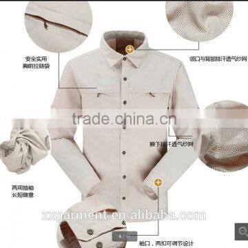 2017 Cheap Price and High Quality Summer UV Protection Outdoor Hiking Long Sleeve Shirt Quick Dry Men Camping Shirt photo-3