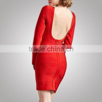 Girls Top Casual Style Office Lady Red Bandage Dress Direct Supplier photo-5