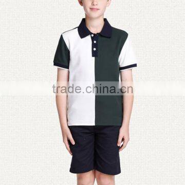 School Students' Short Sleeve T-shirts Wear Summer Colored Children's Polo Shirts and Sweat Shirts Custom photo-3