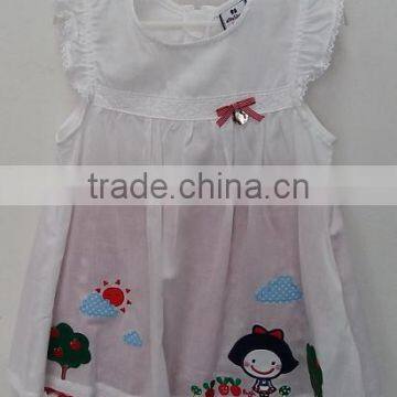 Baby Girls Lucid White Dress With Red Hot Shorts for Summer
