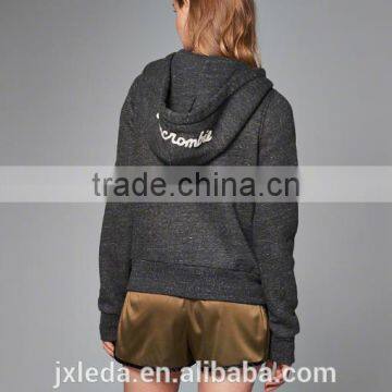 OEM 2016 High Quality in Printinm Wholesale Hemp Gray Full Zipper Fleece Jacket photo-4
