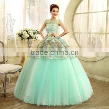 MGOO Hot Sale Designer Dress For Women Prom Long Satin Evening Gown Beautiful Applique Dress L000123 photo-2