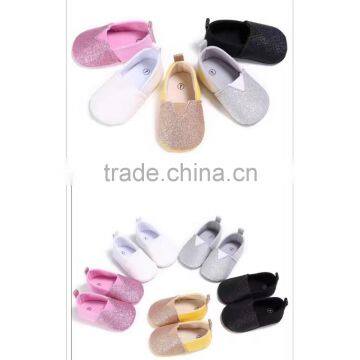 Wholesaler Shoes Stock for New Born Baby Sequines Yellow Pink Easy Wear Child Shoe photo-2