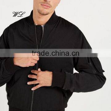 Custom Jackets Satin Varsity Jacket Men Plain Bomber Jacket