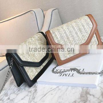 zm50218b europe fashion lady single shoulder bags simple cross body straw bag women