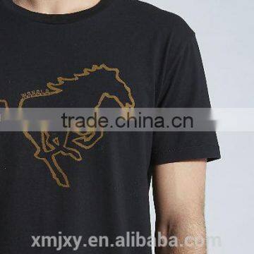 Regular Fit Horse Black Short Sleeve T-shirt for Man photo-5
