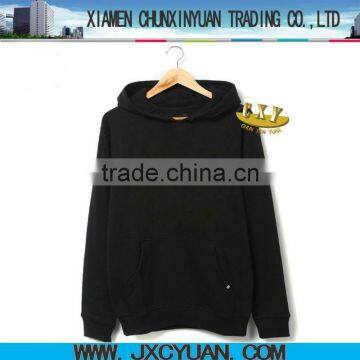 high quanlity black plain pullover custom hoodies with pocket wholesale clothing made in China