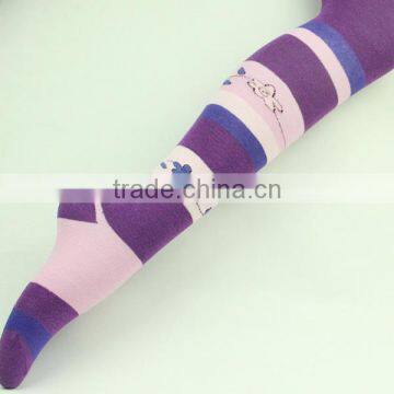 Purple Long Socks For Girl Tights Lady Strip Tight Socks photo-4