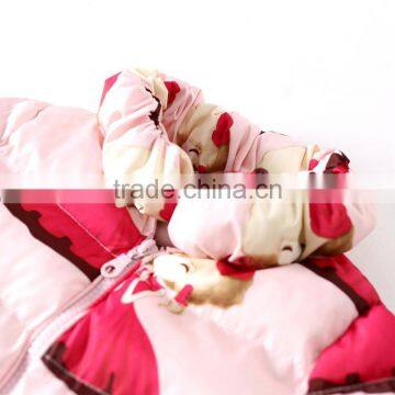 OEM New Style Fashion Ultralight Girl Printing Waterproof Duck Down Feather Jacket photo-3