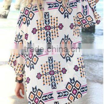EY0018A Ladies Fashion Floral Printed Cardigan Kimono photo-2