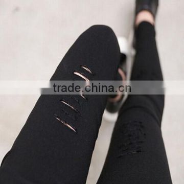 DY2441W high fashion ladies sexy ripped hole leggings