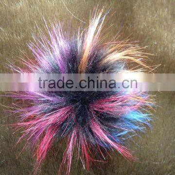 Top Quality Raccoon Fur Pom Pom for Hat/garment/key Chain photo-5