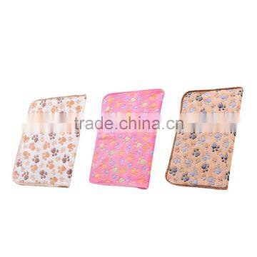 Pet Mats Thick Blanket Cat Dog Puppy Kitten Warm Waterproof Fleece Soft Blanket Bed Mat Paw Print New photo-2