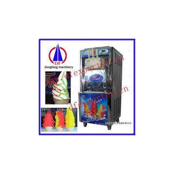 Three flavour rainbow ice cream machine,soft ice cream maker