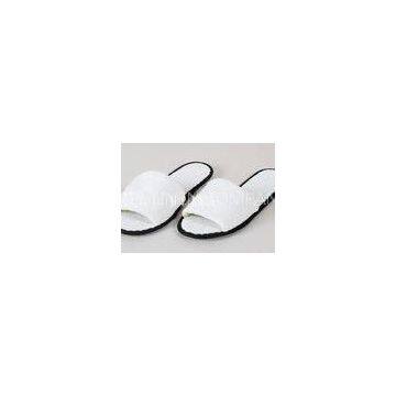 Luxury Cotton Velvet Open Toe Disposable Hotel Slippers With 5mm EVA Sole Wholesale