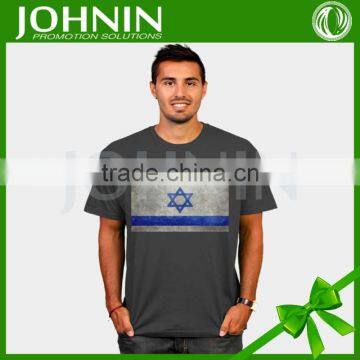 Wholesale 100% cotton custom design israel cotton flag T-shirt