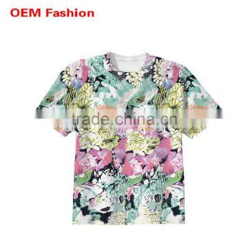 Flower girls fashion plain print design custom printed tshirts