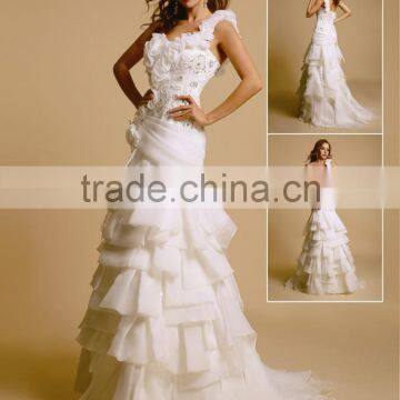 Astergarden mermaid straple sleeveless A-line lace wedding dress bridal gown D029