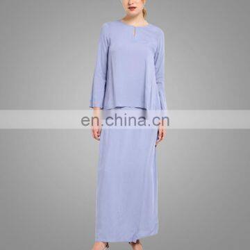 OEM Manufactory Plain Baju Kurung Malaysia Women Clothing Baju Melayu for Ladies photo-2