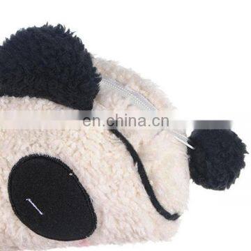 Top Selling Low MOQ Pencil Bag With Zip Custom Fashion Cute Plush Panda Wholesale Pencil Case photo-2
