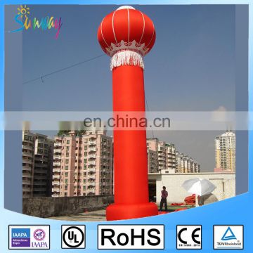 Giant Red Inflatable Lantern Column / Pillar