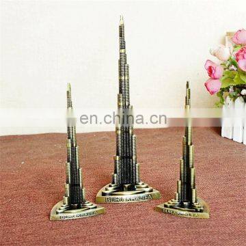 Vintage Decor Metal Craft Retro Antique Bronze Burj Khalifa Model Home Decoration