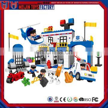 Wholesale kids 115pcs play set police station building blocks toy