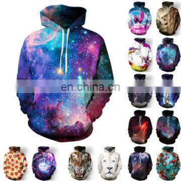 Women Men Galaxy Space 3D Print Crewneck Jumper Sweatshirt Hooded Hoodies Pullover Outwear