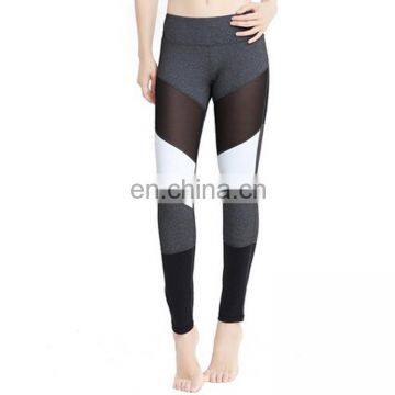 charcal heather white mesh patch quick dry tights woman leggings