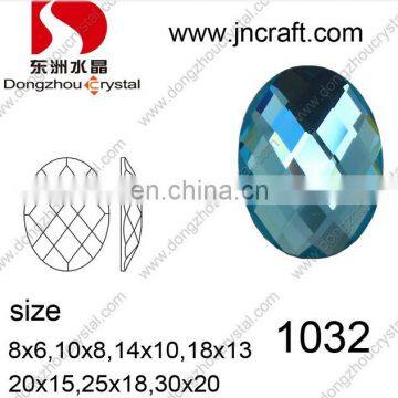 DZ-1032 Flat Back Crystal Glass Stones for Wedding Dresses