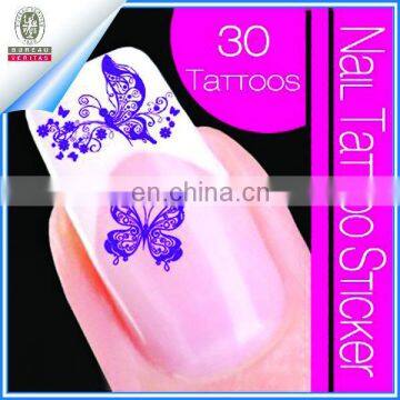 Custom fashion butterfly 3d nail art sticker