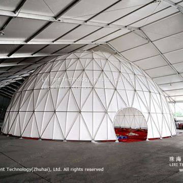 White PVC Geodesic Dome for Light Show