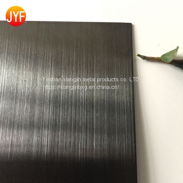 JYFI024201 4x8 black brush color coated hairline finished decorative stainless steel sheet