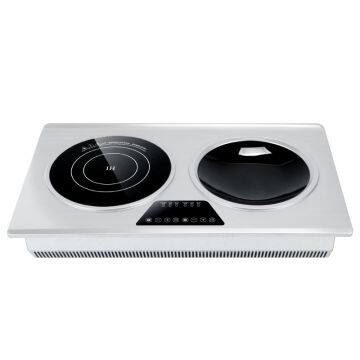 Commercial Induction Cooker High Power Plane Stove Desktop Soup Cooker 4200w Double Head Double Stove Combination Stove photo-4