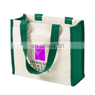 eco cotton canvas tote bag with gusset cotton canvas tote shopping bag with custom printed logo