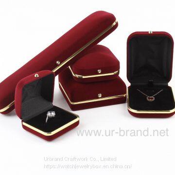 Engagement Red Velvet Ring Box Jewelry Display Storage Case For Wedding Ring Organizer Box